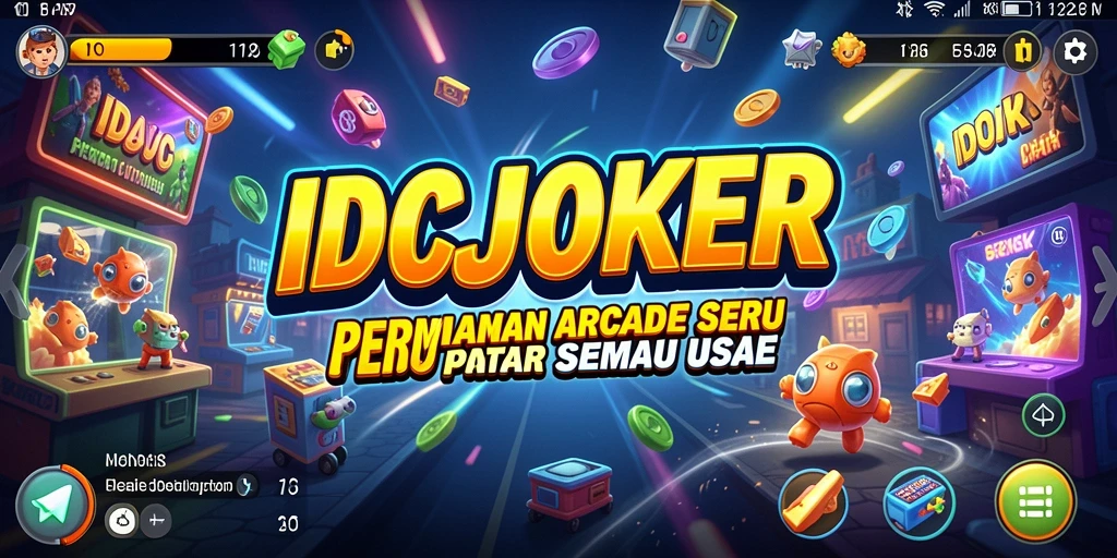 Screenshot utama IDCJOKER menampilkan intensitas gameplay Arcade yang asyik.