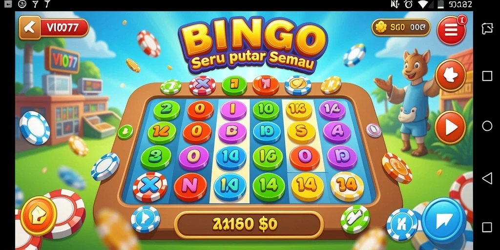 Tampilan interaktif gameplay Bingo di VIO77 yang seru.